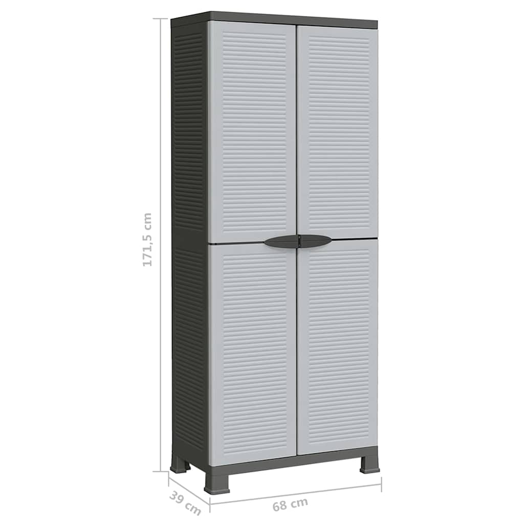vidaXL Szafka plastikowa, 68x39x171,5 cm