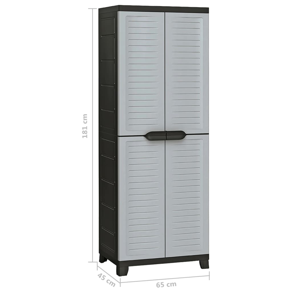 vidaXL Szafka plastikowa, 65x45x181 cm