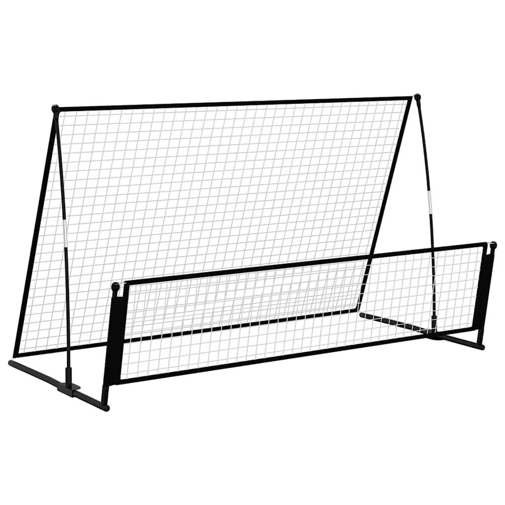 vidaXL Rebounder do piłki nożnej 2-w-1, 202x104x120 cm, stal