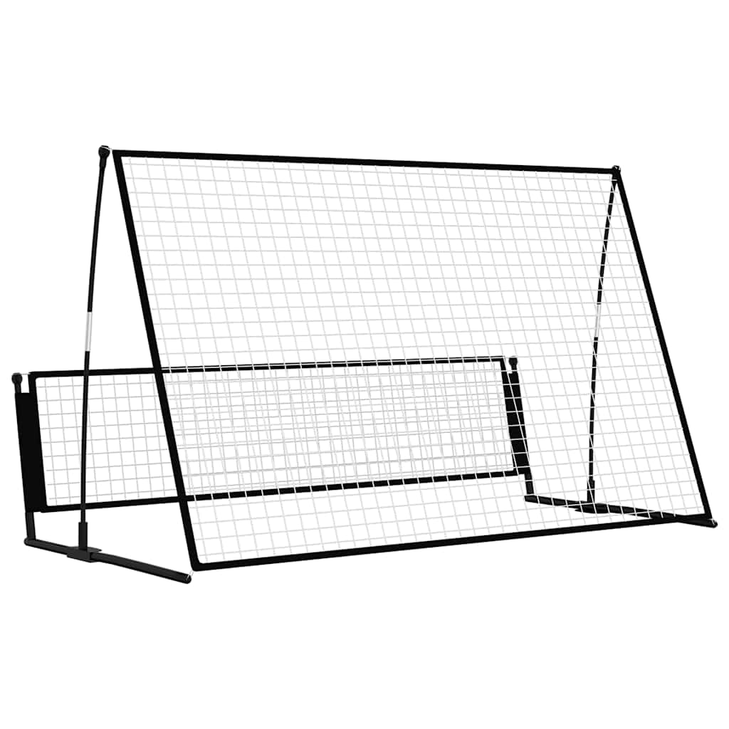 vidaXL Rebounder do piłki nożnej 2-w-1, 202x104x120 cm, stal