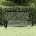 vidaXL Rebounder do piłki nożnej 2-w-1, 202x104x120 cm, stal