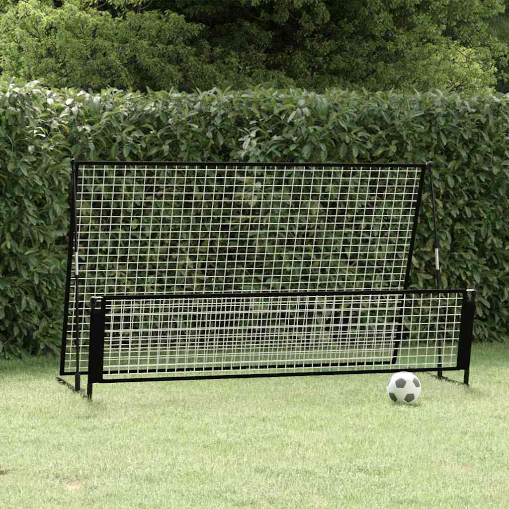 vidaXL Rebounder do piłki nożnej 2-w-1, 202x104x120 cm, stal