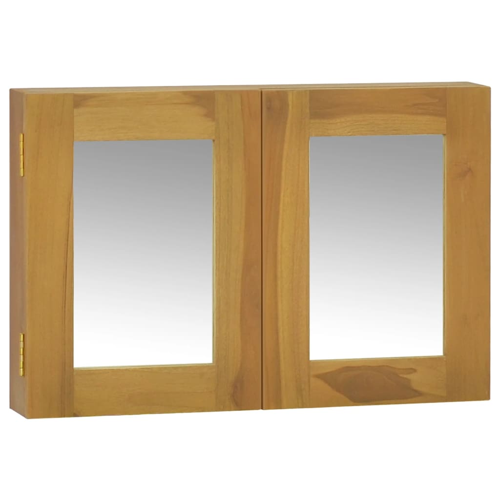 vidaXL Szafka z lustrem, 60x10x40 cm, lite drewno tekowe