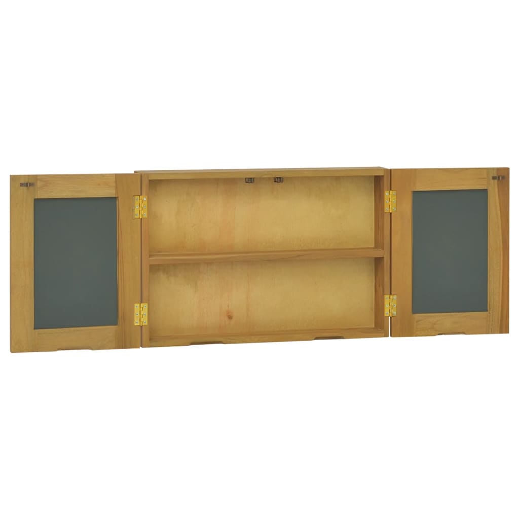 vidaXL Szafka z lustrem, 60x10x40 cm, lite drewno tekowe