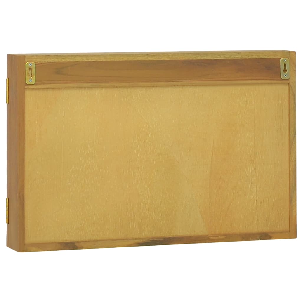 vidaXL Szafka z lustrem, 60x10x40 cm, lite drewno tekowe