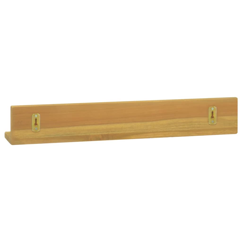 vidaXL Półki ścienne, 2 szt., 60 x 10 x 10 cm, lite drewno tekowe