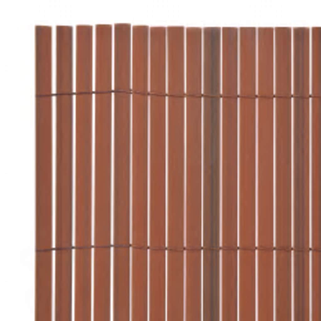 vidaXL Ogrodzenie dwustronne, 110 x 400 cm, brązowe