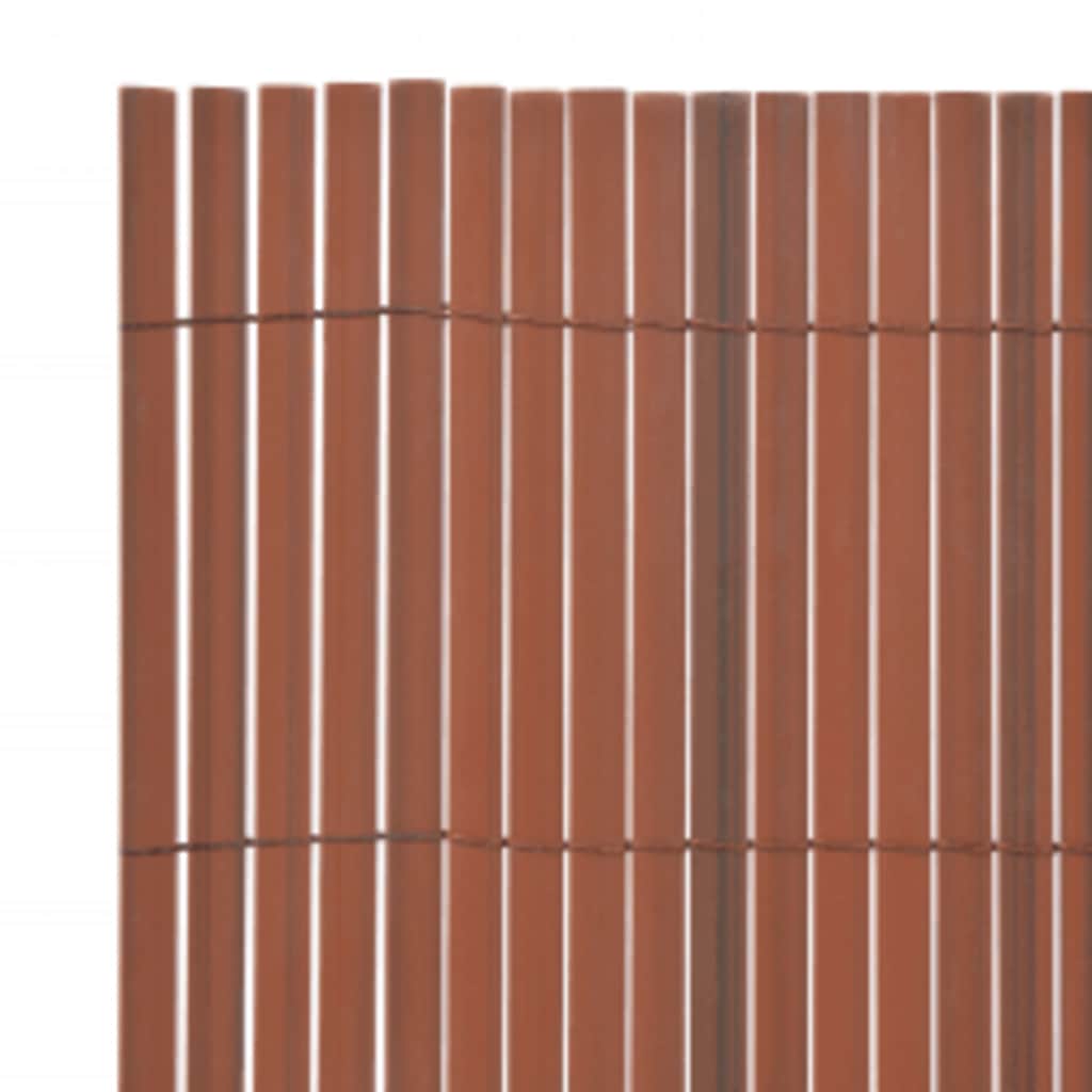 vidaXL Ogrodzenie dwustronne, 110x500 cm, brązowe
