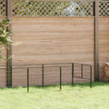 vidaXL Kojec dla psa, czarny, 7 m², stalowy