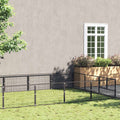 vidaXL Kojec dla psa, czarny, 18 m², stalowy