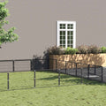 vidaXL Kojec dla psa, czarny, 50 m², stalowy