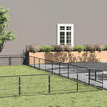 vidaXL Kojec dla psa, czarny, 100 m², stalowy