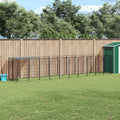 vidaXL Kojec dla psa, czarny, 6,05 m², stalowy