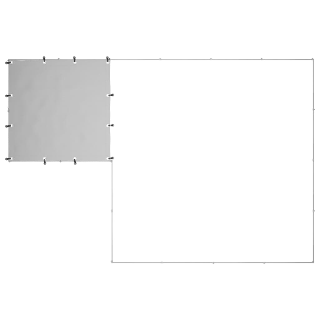 vidaXL Kojec dla psa, srebrny, 6,05 m², stalowy