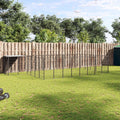 vidaXL Kojec dla psa, czarny, 15,73 m², stalowy