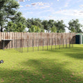 vidaXL Kojec dla psa, czarny, 22,99 m², stalowy