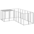 vidaXL Kojec dla psa, srebrny, 4,84 m², stalowy