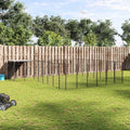 vidaXL Kojec dla psa, czarny, 15,73 m², stalowy