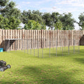 vidaXL Kojec dla psa, srebrny, 15,73 m², stalowy
