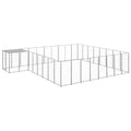 vidaXL Kojec dla psa, srebrny, 20,57 m², stalowy