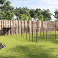 vidaXL Kojec dla psa, czarny, 13,31 m², stalowy