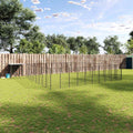 vidaXL Kojec dla psa, czarny, 31,46 m², stalowy