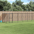 vidaXL Kojec dla psa, z zadaszeniem, stalowy, 21,78 m²