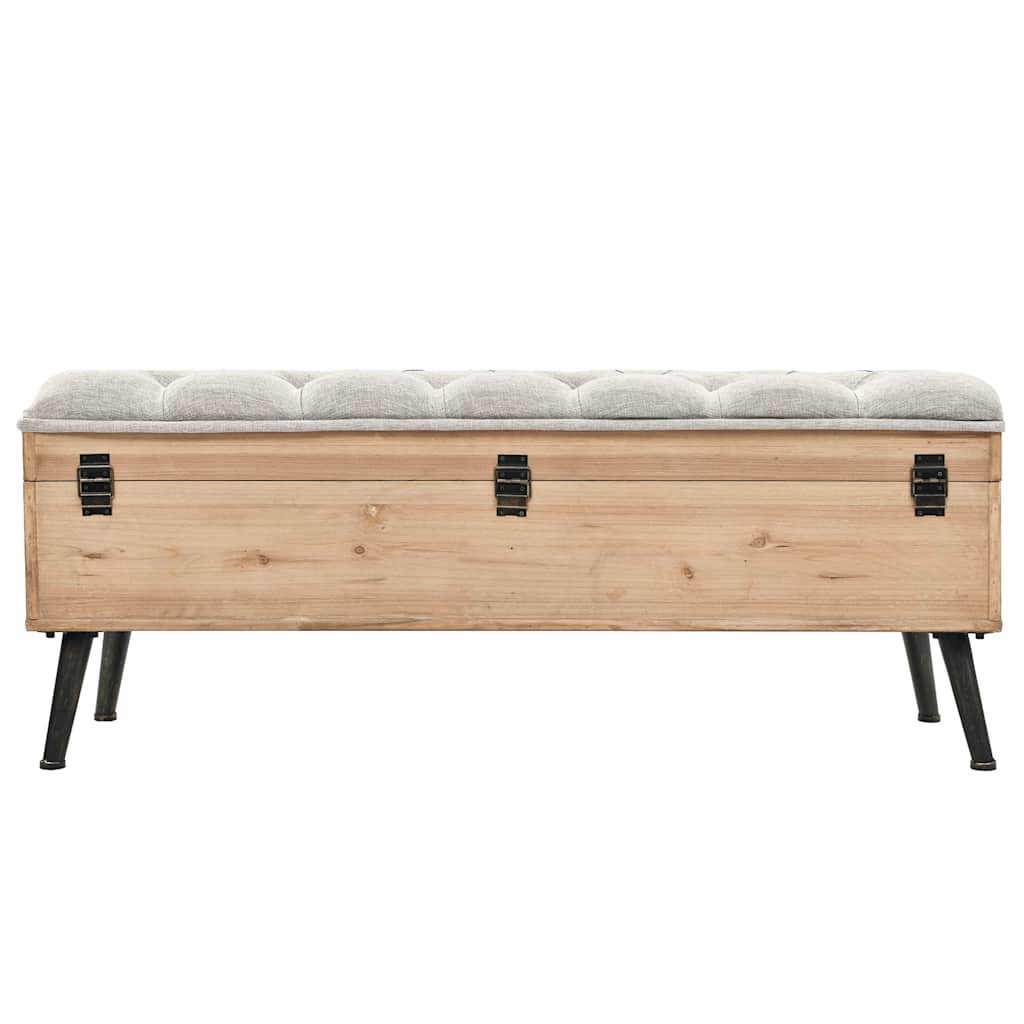 vidaXL Ławka ze schowkiem, 110 cm, lite drewno jodłowe