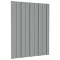 vidaXL Panel dachowy 36 pcs Szary 60 x 45 cm Stal galwanizowana