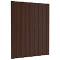 vidaXL Panel dachowy 36 pcs brązowy 60 x 45 cm Stal galwanizowana