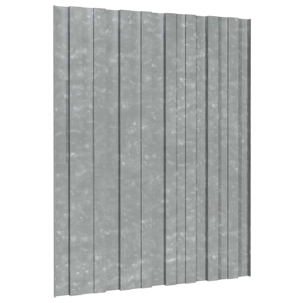 vidaXL Panel dachowy 36 pcs srebrny 60 x 45 cm Stal galwanizowana