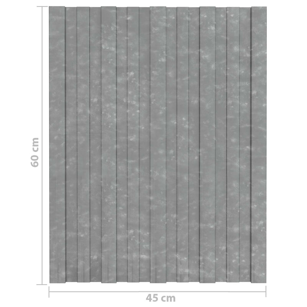 vidaXL Panel dachowy 36 pcs srebrny 60 x 45 cm Stal galwanizowana