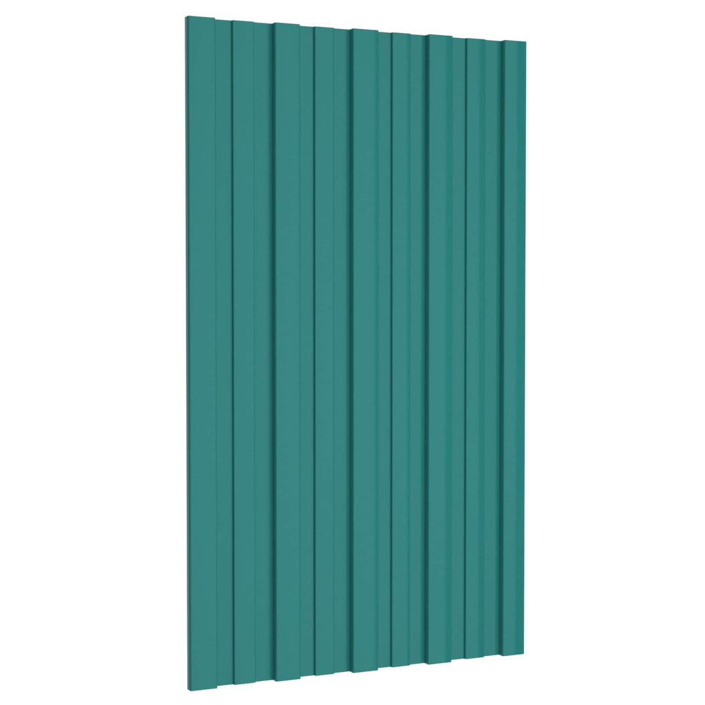 vidaXL Panel dachowy 36 pcs zielony 80 x 45 cm Stal galwanizowana