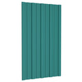 vidaXL Panel dachowy 36 pcs zielony 80 x 45 cm Stal galwanizowana