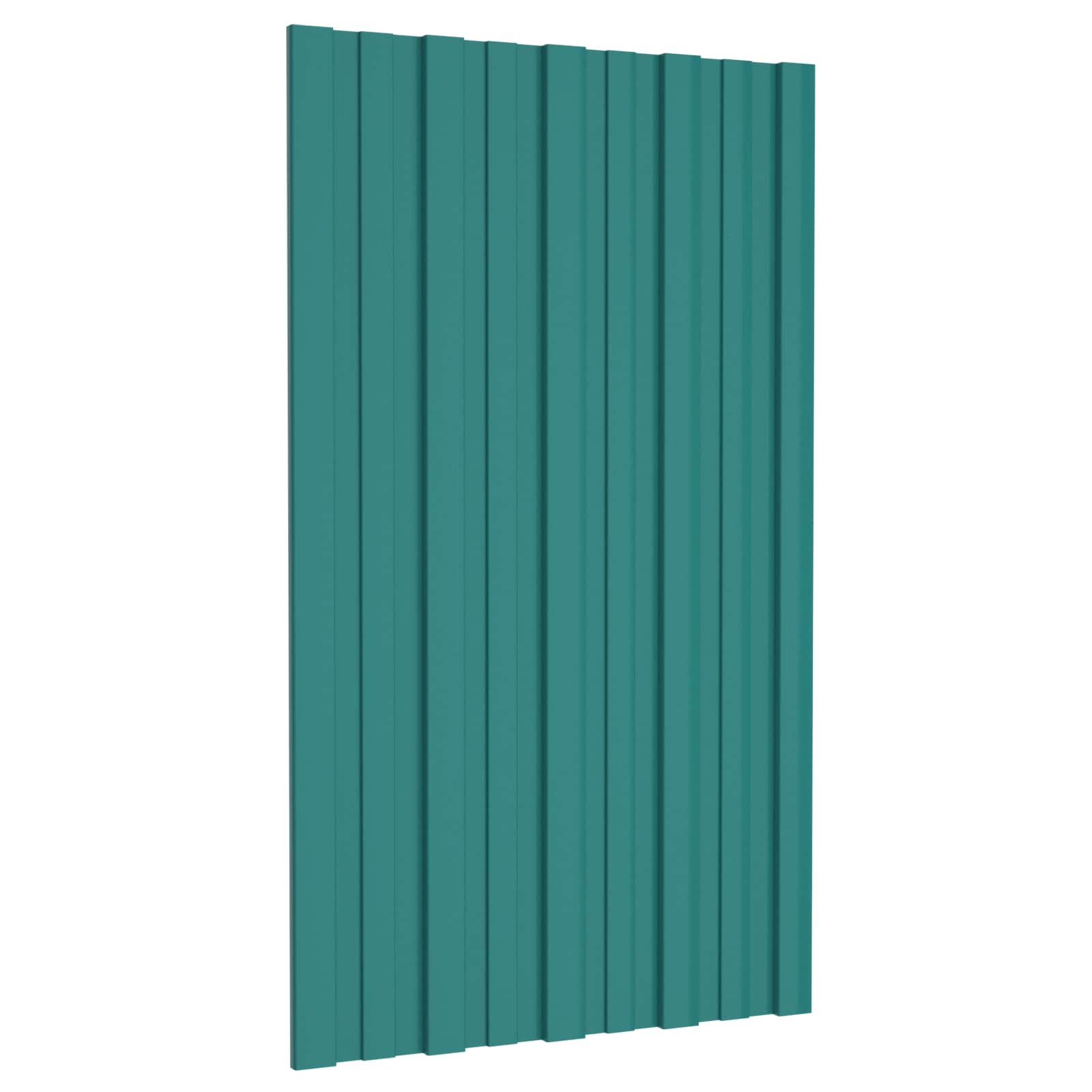 vidaXL Panel dachowy 36 pcs zielony 80 x 45 cm Stal galwanizowana