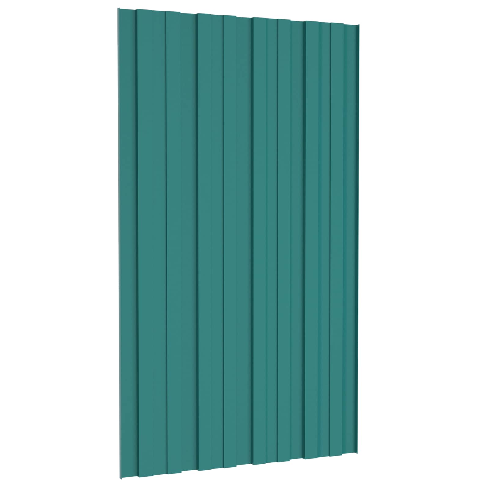 vidaXL Panel dachowy 36 pcs zielony 80 x 45 cm Stal galwanizowana