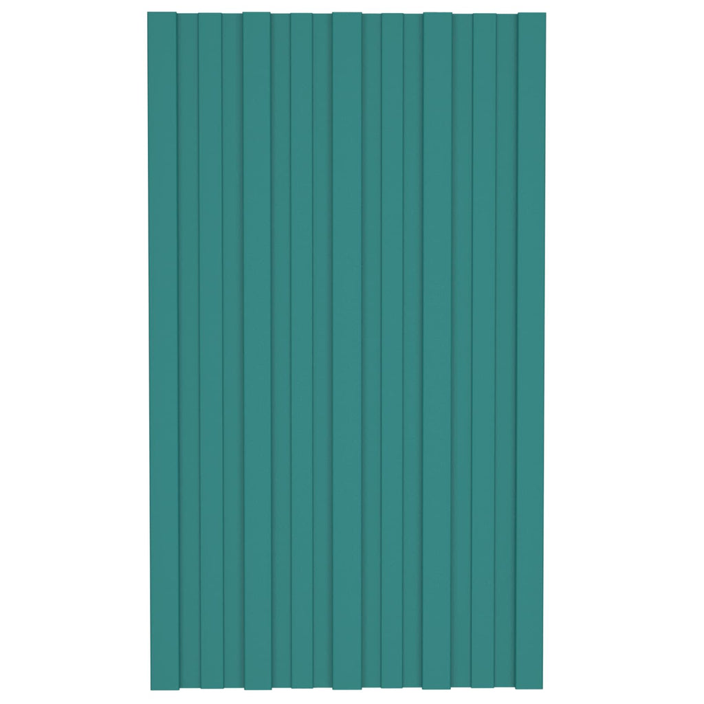 vidaXL Panel dachowy 36 pcs zielony 80 x 45 cm Stal galwanizowana