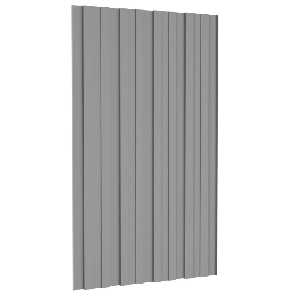 vidaXL Panel dachowy 36 pcs Szary 80 x 45 cm Stal galwanizowana