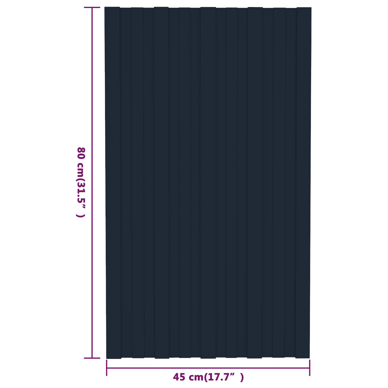 vidaXL Panel dachowy 36 pcs antracytowy 80 x 45 cm Stal galwanizowana