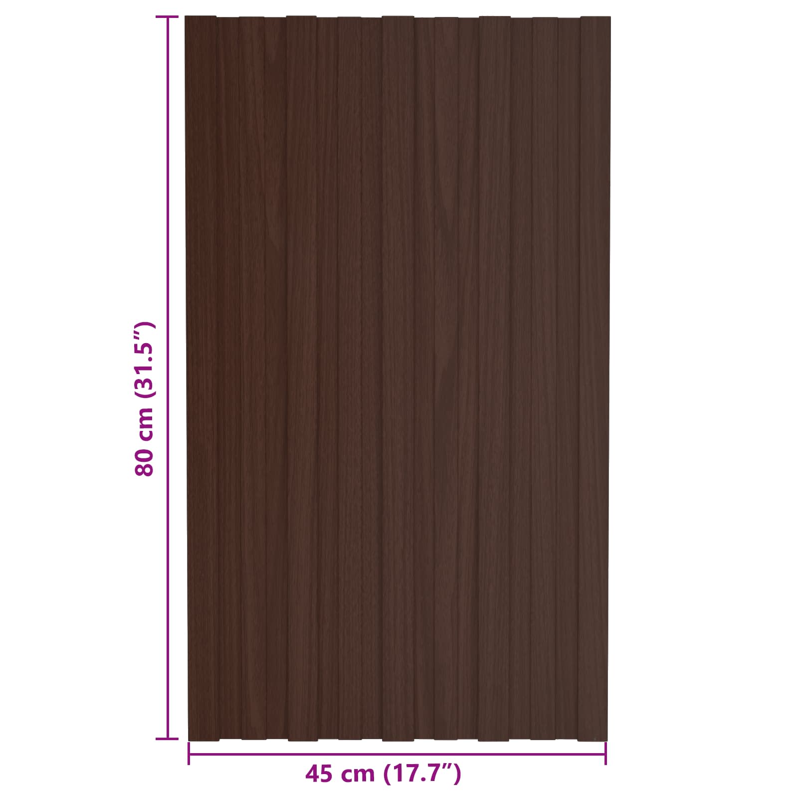 vidaXL Panel dachowy 12 pcs brązowy 80 x 45 cm Stal galwanizowana