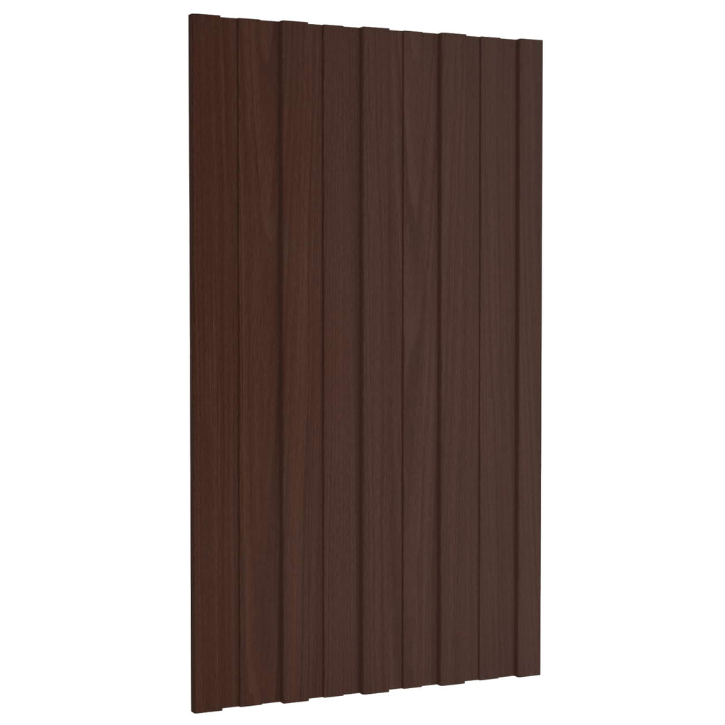 vidaXL Panel dachowy 36 pcs brązowy 80 x 45 cm Stal galwanizowana