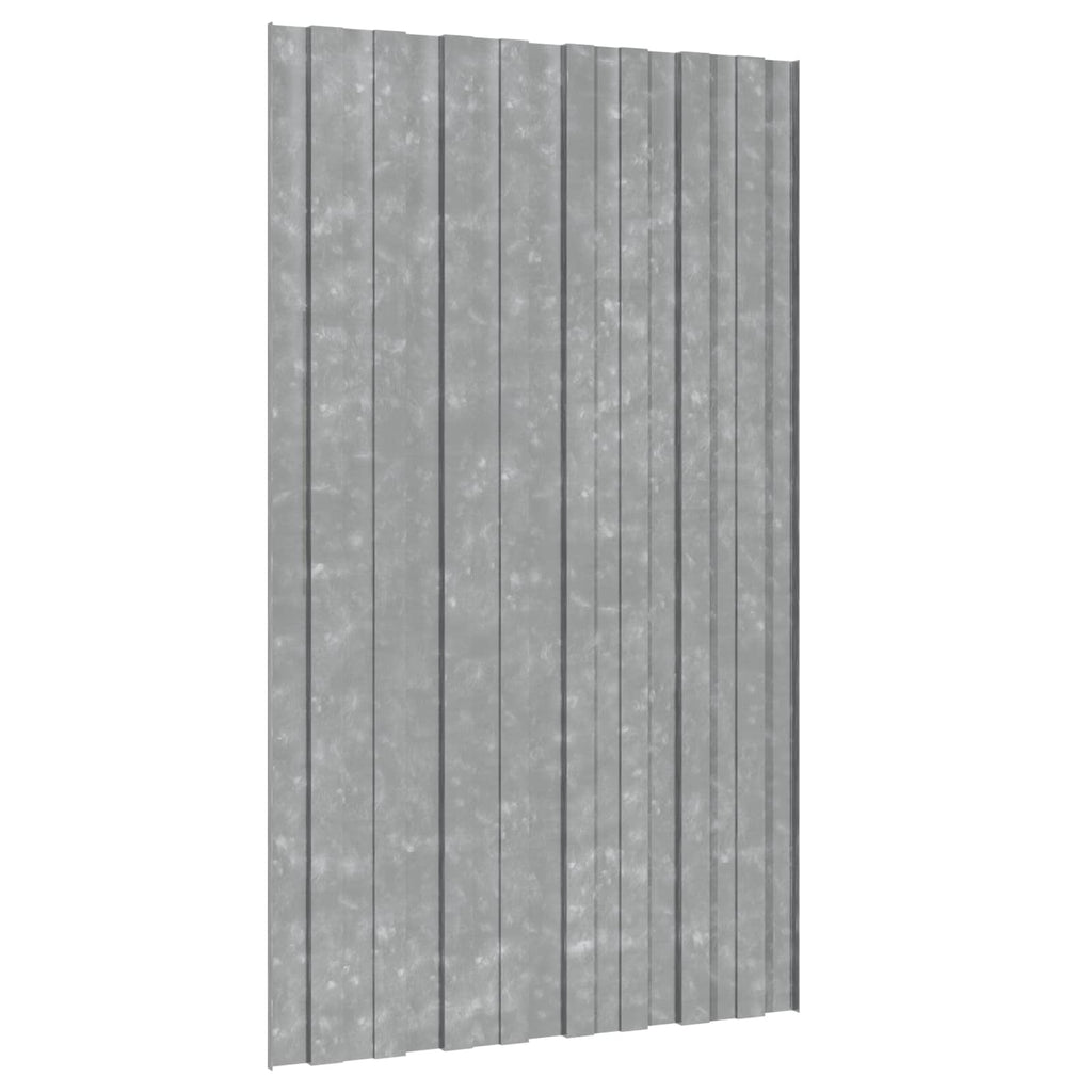 vidaXL Panel dachowy 36 pcs srebrny 80 x 45 cm Stal galwanizowana