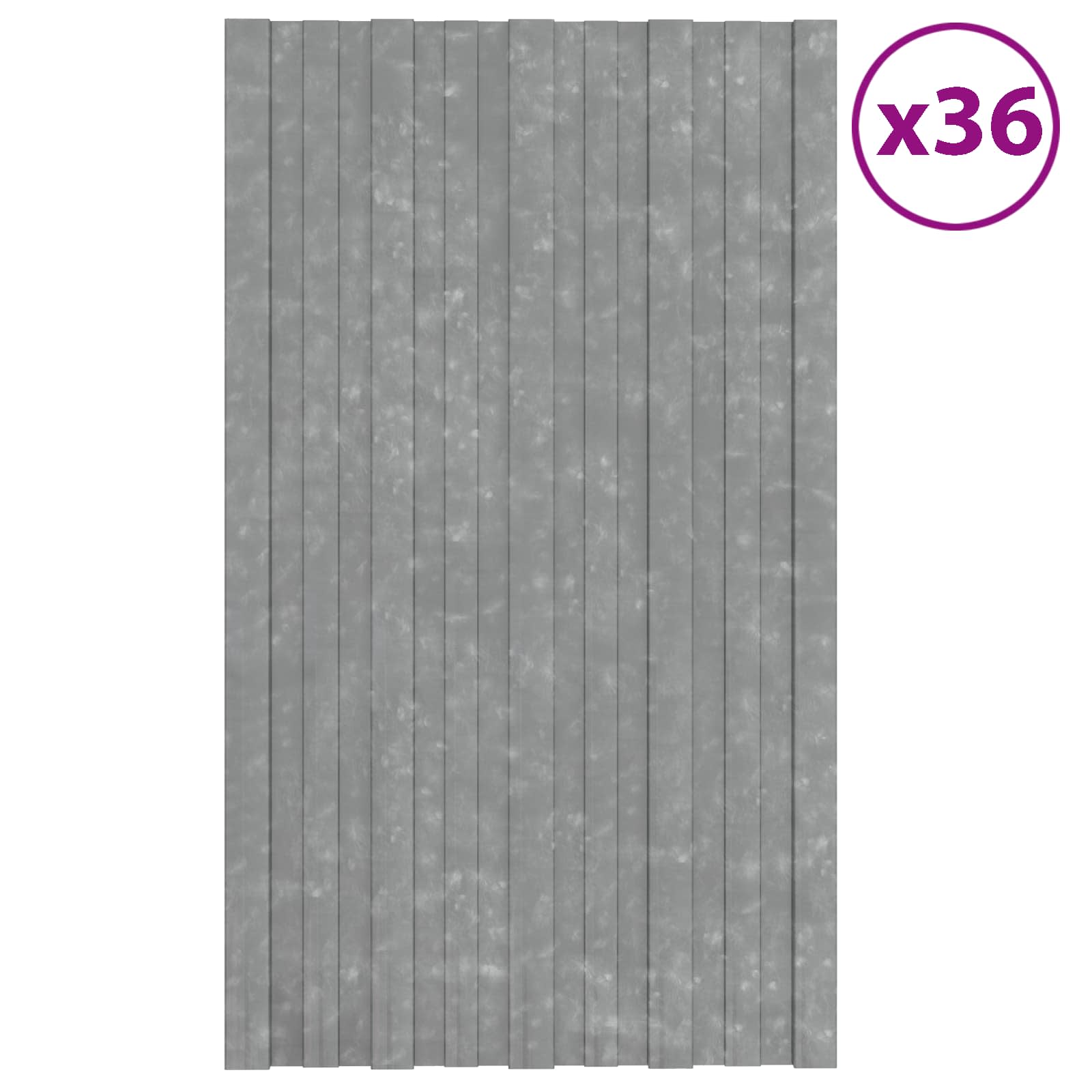 vidaXL Panel dachowy 36 pcs srebrny 80 x 45 cm Stal galwanizowana