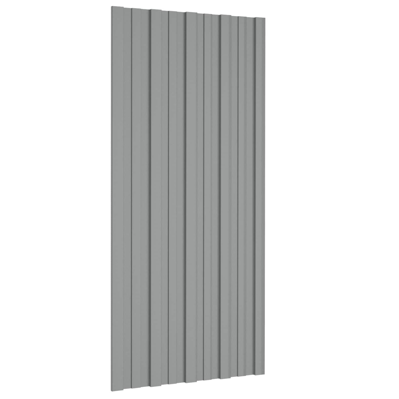 vidaXL Panel dachowy 12 pcs Szary 100 x 45 cm Stal galwanizowana