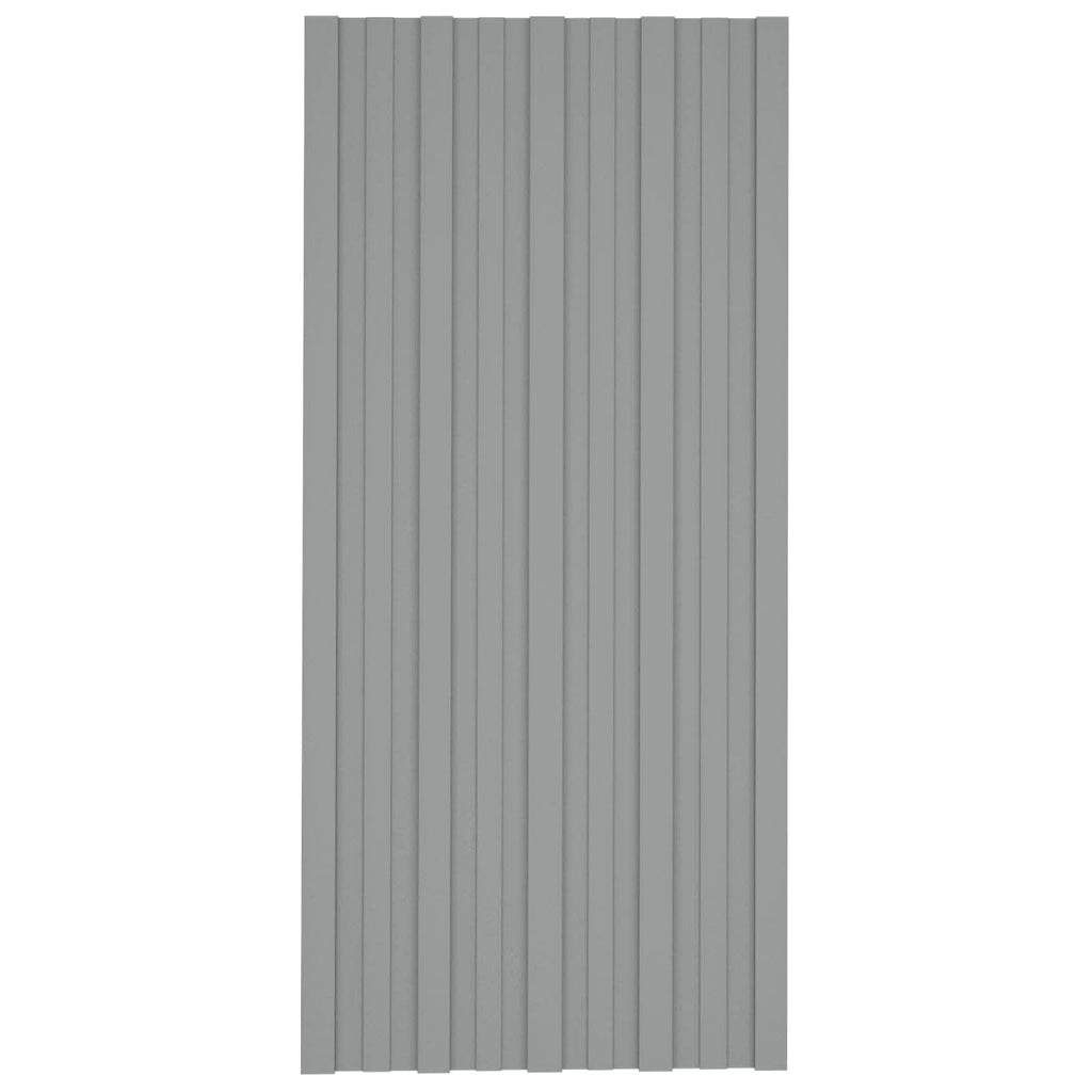 vidaXL Panel dachowy 12 pcs Szary 100 x 45 cm Stal galwanizowana