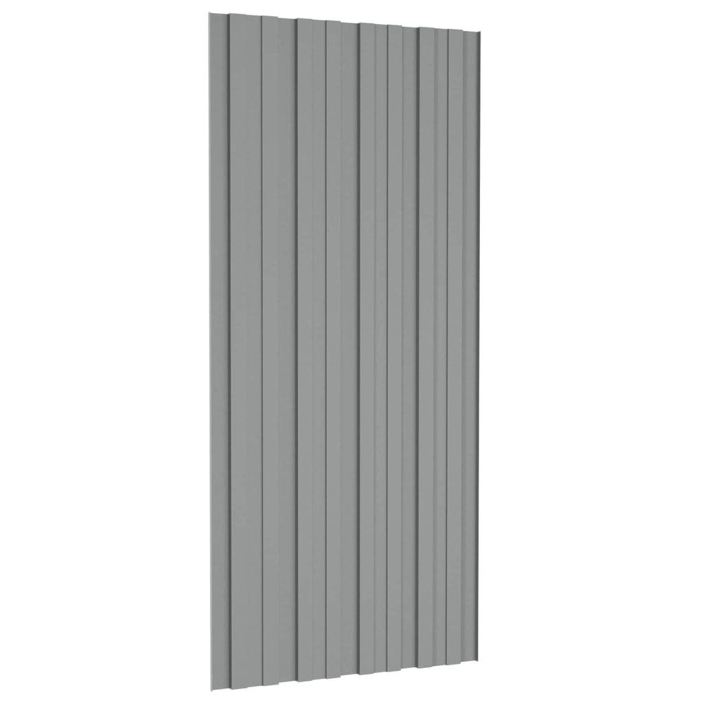 vidaXL Panel dachowy 36 pcs Szary 100 x 45 cm Stal galwanizowana