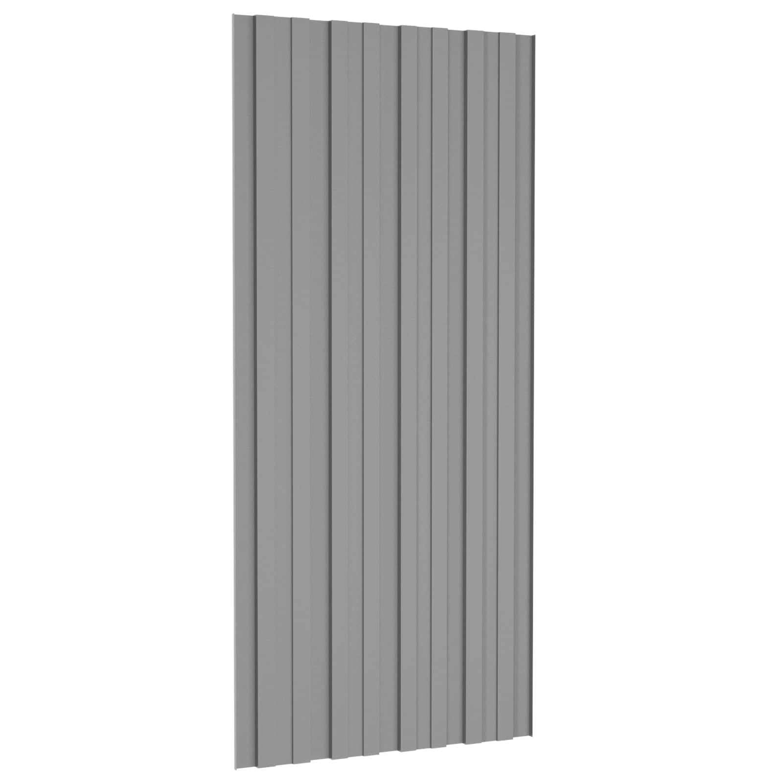 vidaXL Panel dachowy 36 pcs Szary 100 x 45 cm Stal galwanizowana