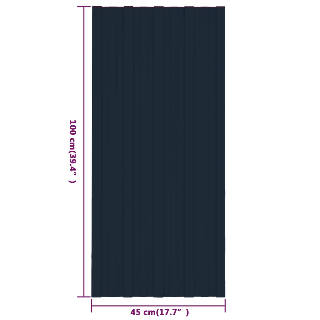 vidaXL Panel dachowy 36 pcs antracytowy 100 x 45 cm Stal galwanizowana