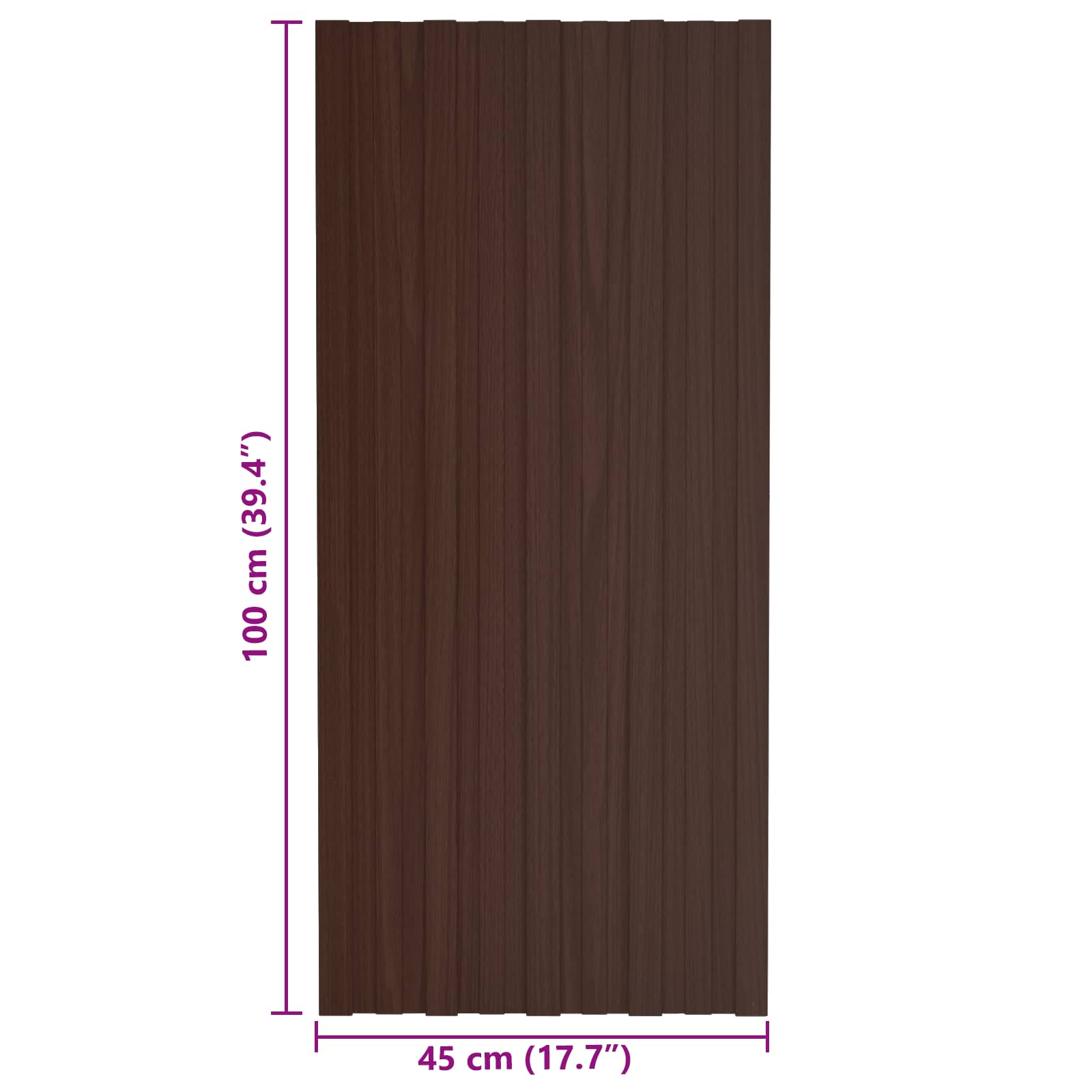 vidaXL Panel dachowy 12 pcs brązowy 100 x 45 cm Stal galwanizowana