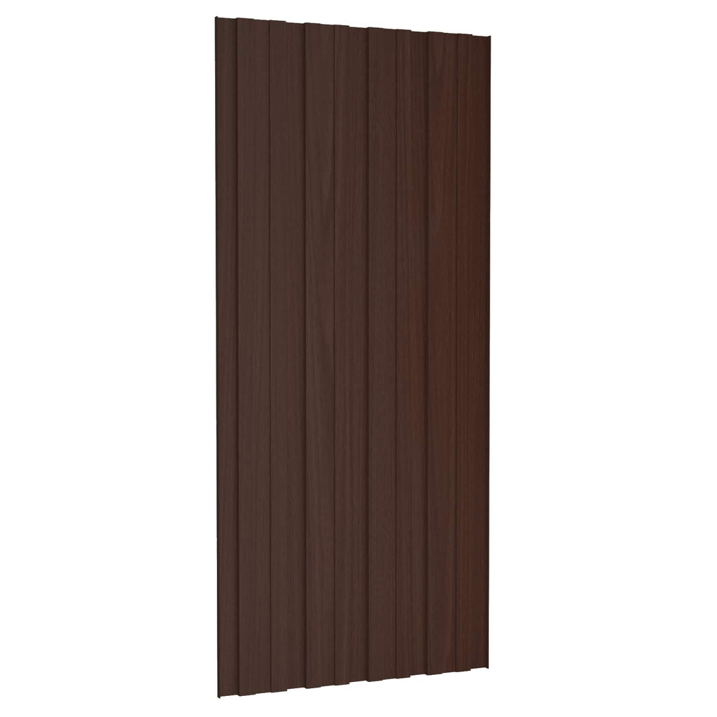 vidaXL Panel dachowy 36 pcs brązowy 100 x 45 cm Stal galwanizowana